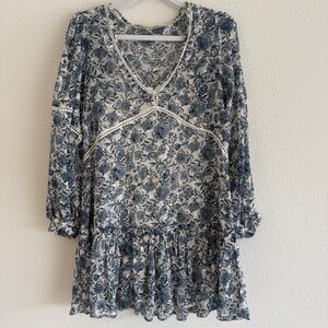 Altar’d State Blue Floral Boho Cottagecore Dress XS | Prairie Western Country